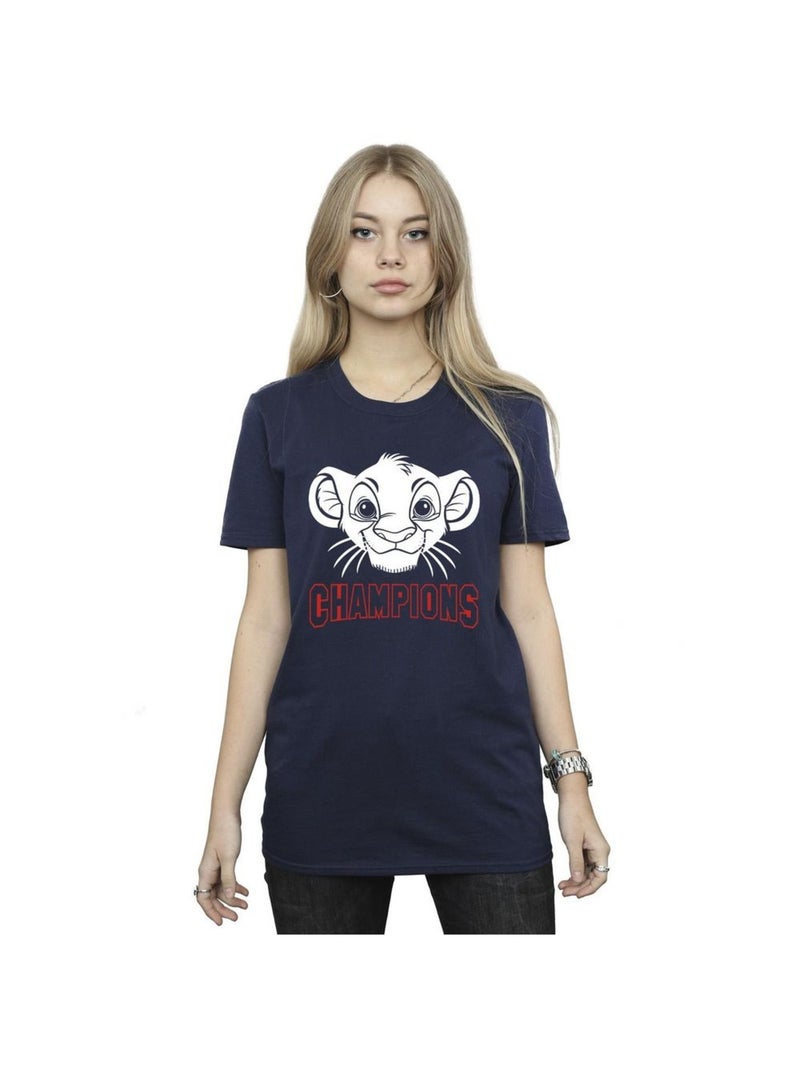 Disney - T-shirt THE LION KING CHAMPION Bleu marine - Kiabi