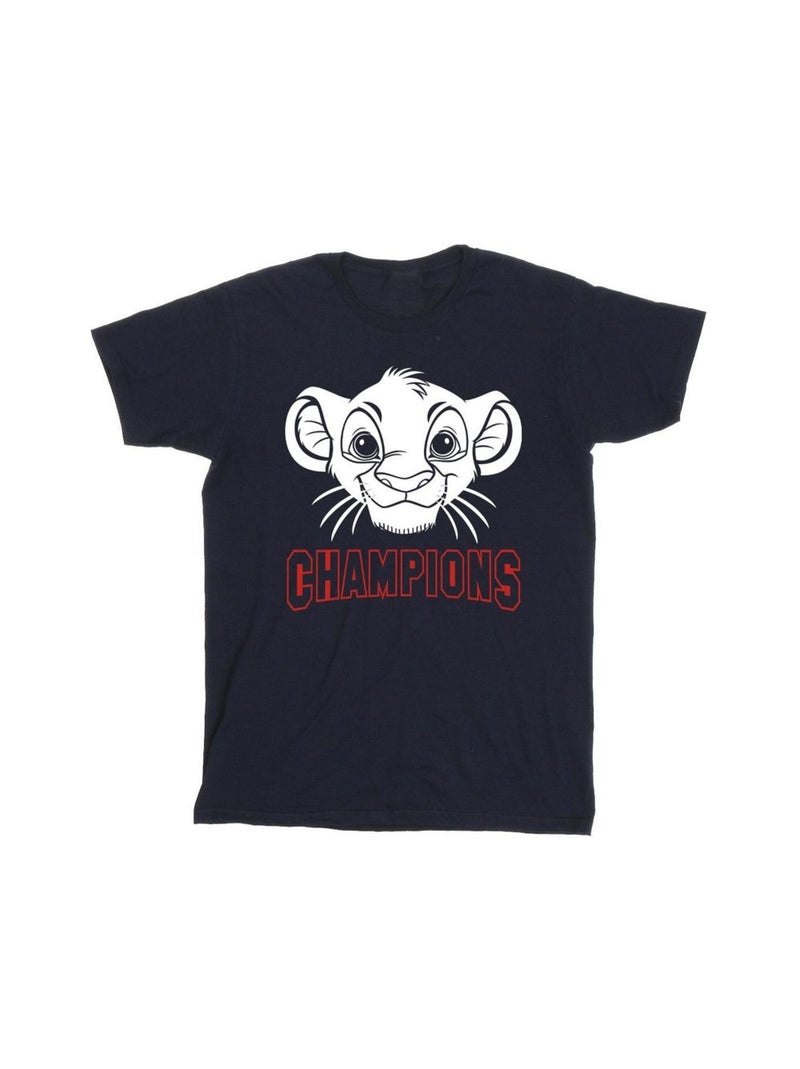 Disney - T-shirt THE LION KING CHAMPION Bleu marine - Kiabi
