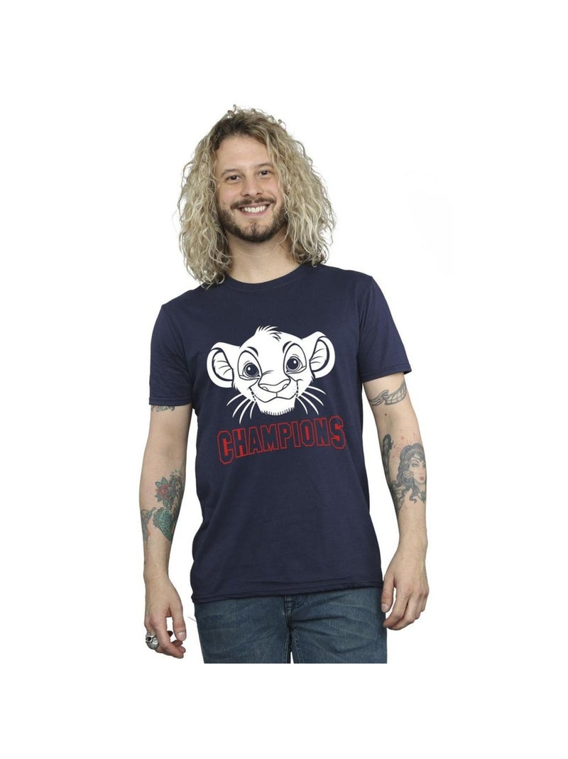 Disney - T-shirt THE LION KING CHAMPION Bleu marine - Kiabi
