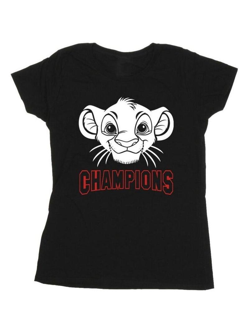 Disney - T-shirt THE LION KING CHAMPION Noir - Kiabi