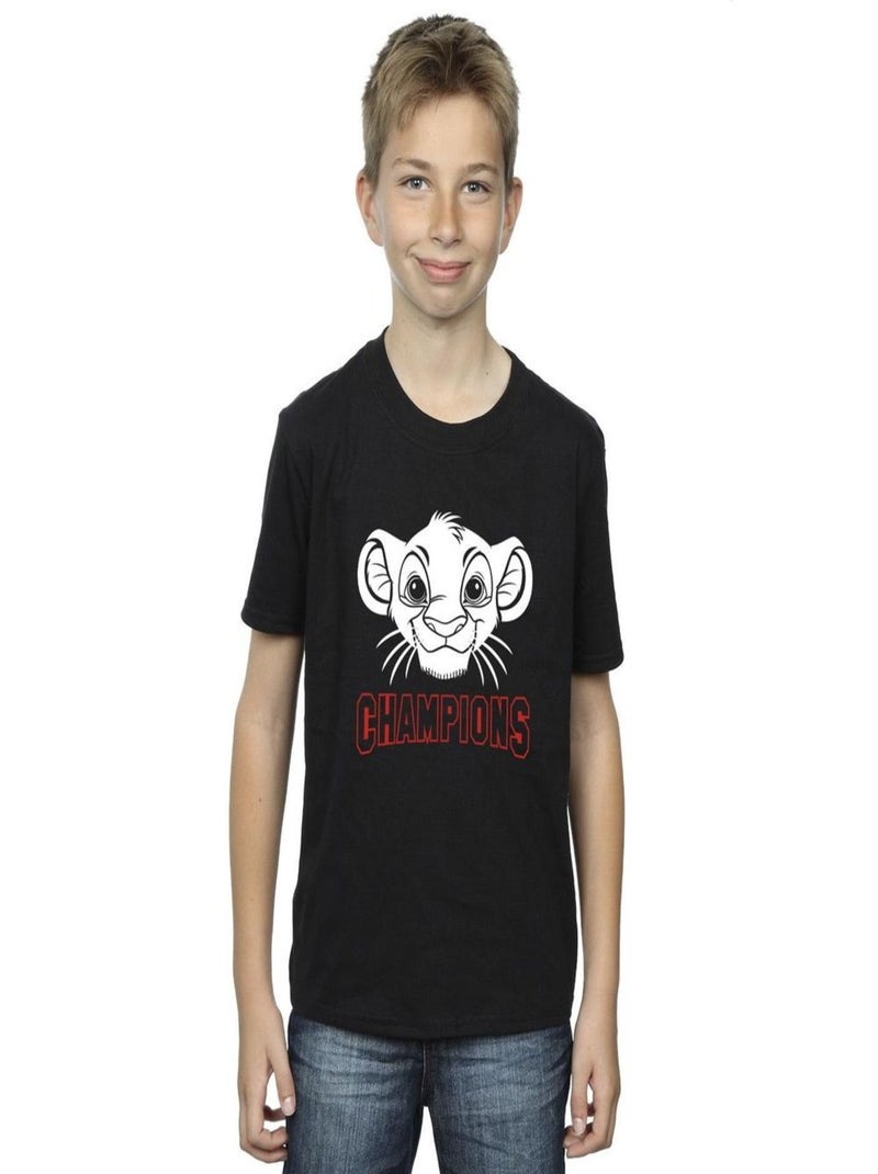 Disney - T-shirt THE LION KING CHAMPION Noir - Kiabi