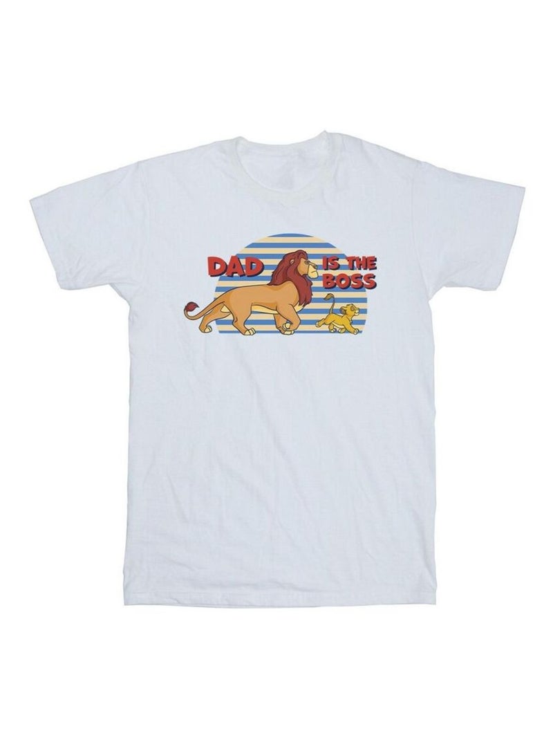 Disney - T-shirt THE LION KING DAD BOSS Blanc - Kiabi