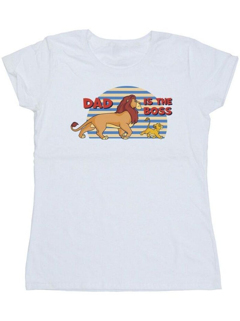 Disney - T-shirt THE LION KING DAD BOSS Blanc - Kiabi
