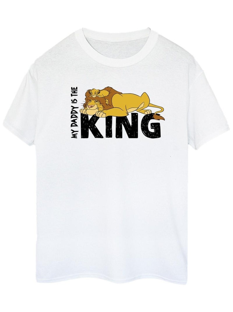 Disney - T-shirt THE LION KING DADDY IS KING Blanc - Kiabi