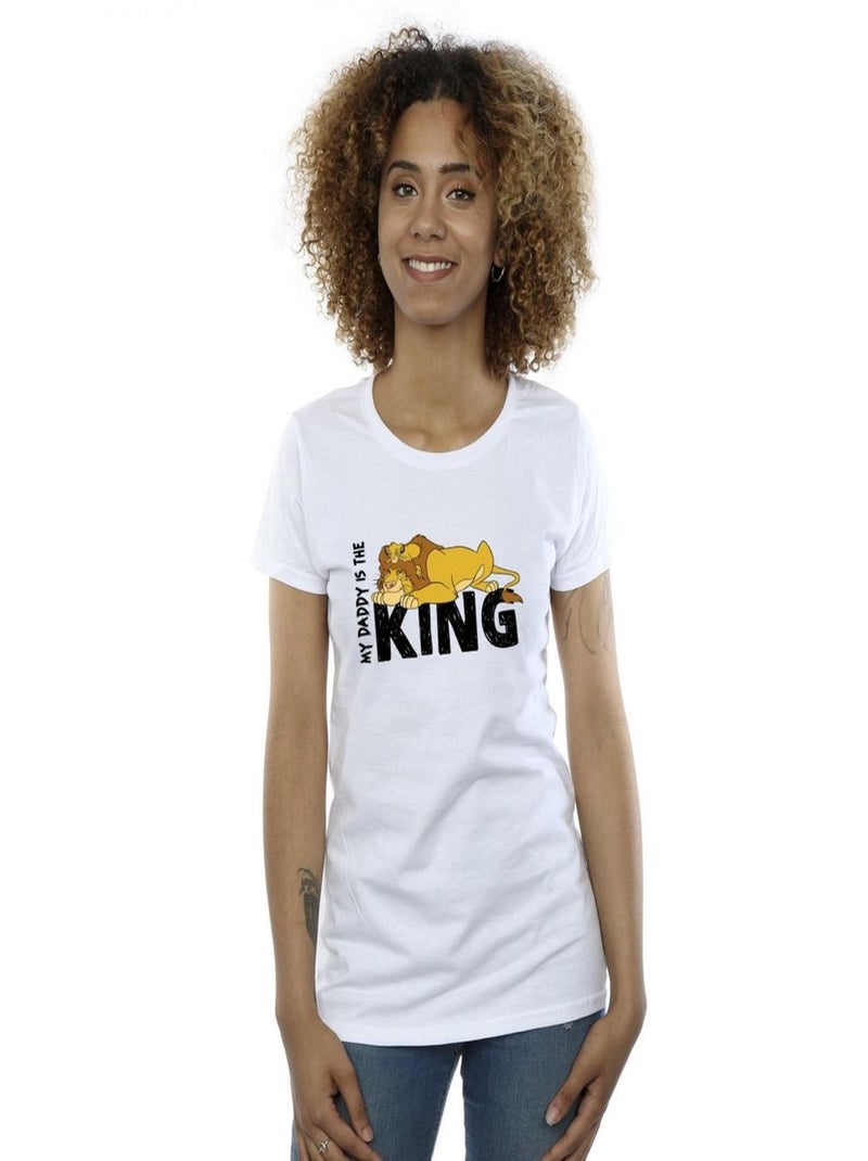 Disney - T-shirt THE LION KING DADDY IS KING Blanc - Kiabi