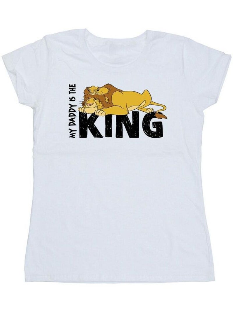 Disney - T-shirt THE LION KING DADDY IS KING Blanc - Kiabi