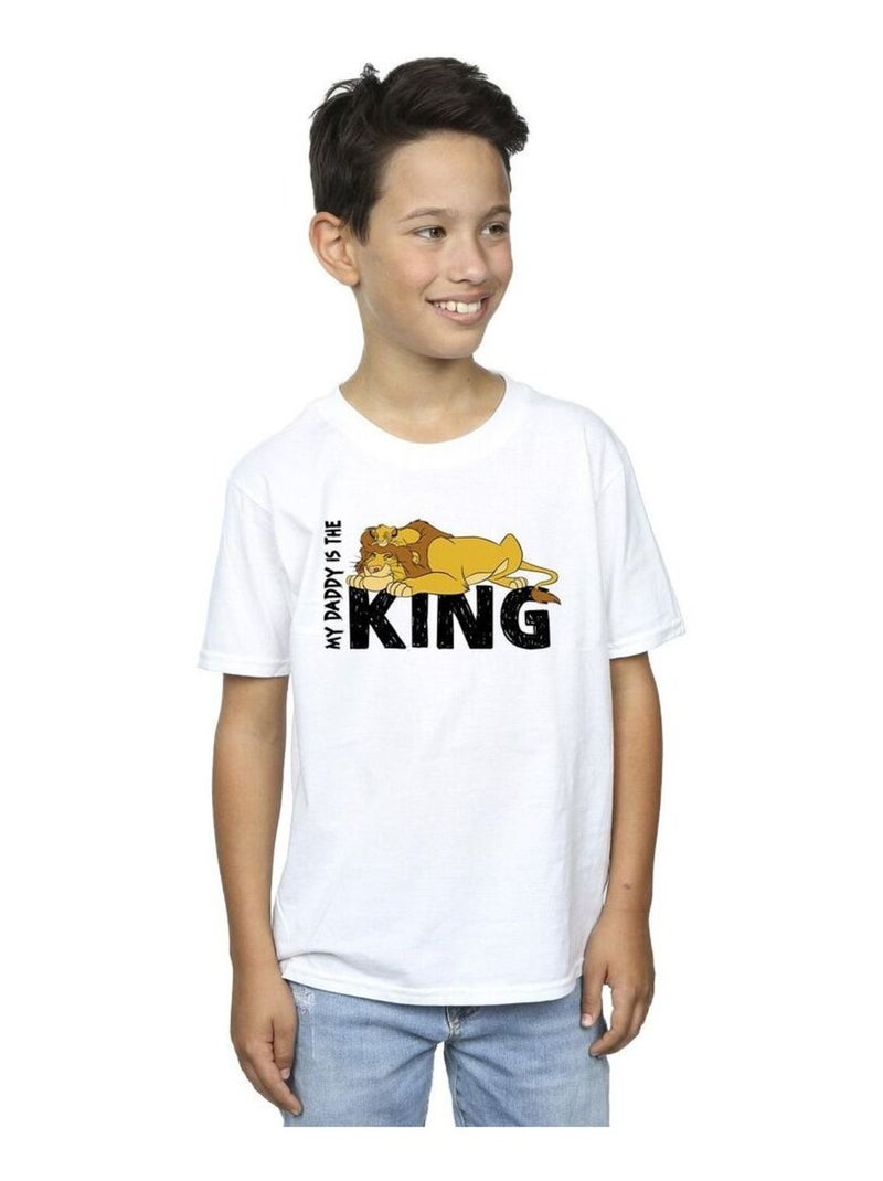 Disney - T-shirt THE LION KING DADDY IS KING Blanc - Kiabi