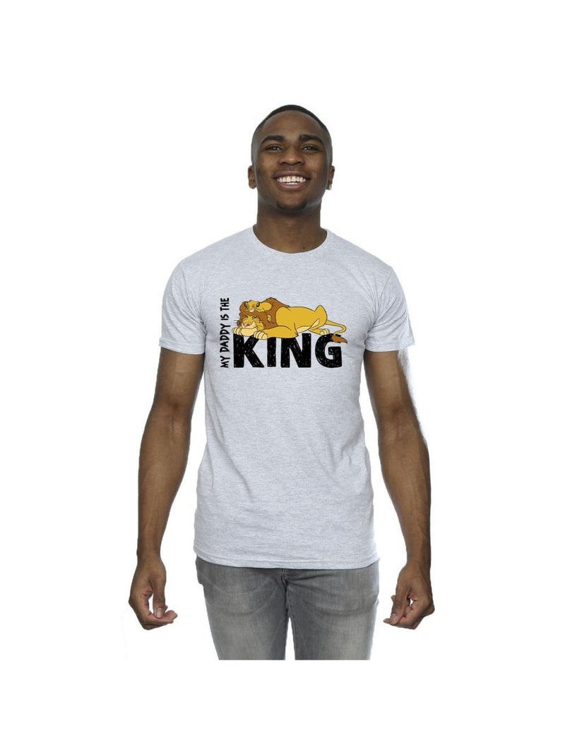 Disney - T-shirt THE LION KING DADDY IS KING Gris chiné - Kiabi