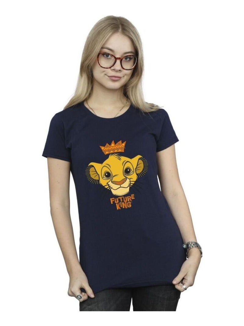 Disney - T-shirt THE LION KING FUTURE KING Bleu marine - Kiabi