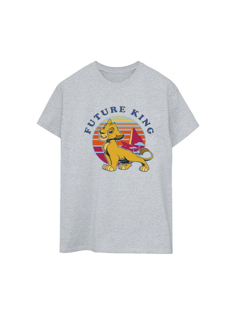 Disney - T-shirt THE LION KING FUTURE KING Gris chiné - Kiabi