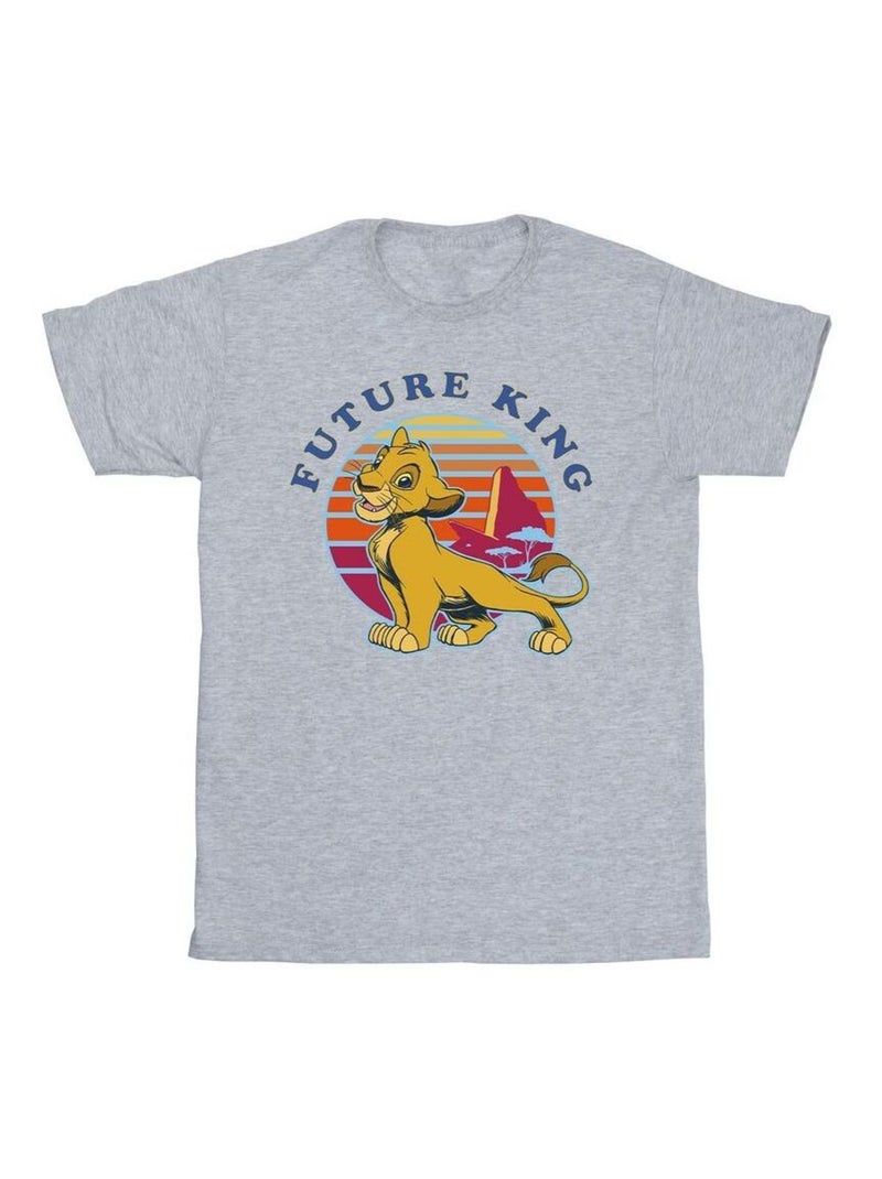 Disney - T-shirt THE LION KING FUTURE KING Gris chiné - Kiabi