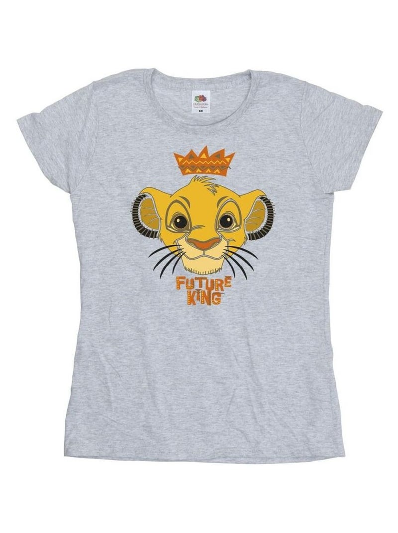 Disney - T-shirt THE LION KING FUTURE KING Gris chiné - Kiabi