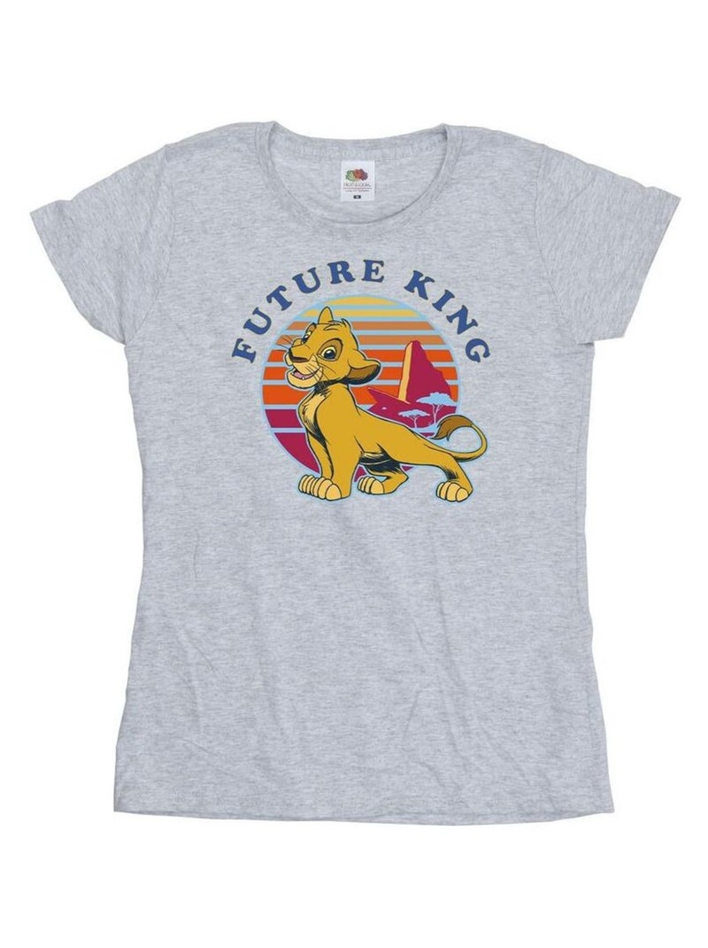 Disney - T-shirt THE LION KING FUTURE KING Gris chiné - Kiabi