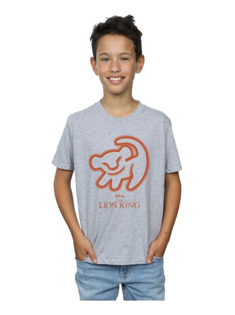 Disney - T-shirt THE LION KING Gris chiné - Kiabi