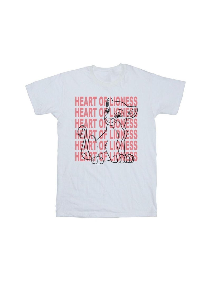 Disney - T-shirt THE LION KING HEART OF A LIONESS Blanc - Kiabi