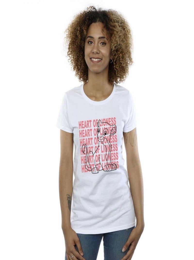 Disney - T-shirt THE LION KING HEART OF A LIONESS Blanc - Kiabi