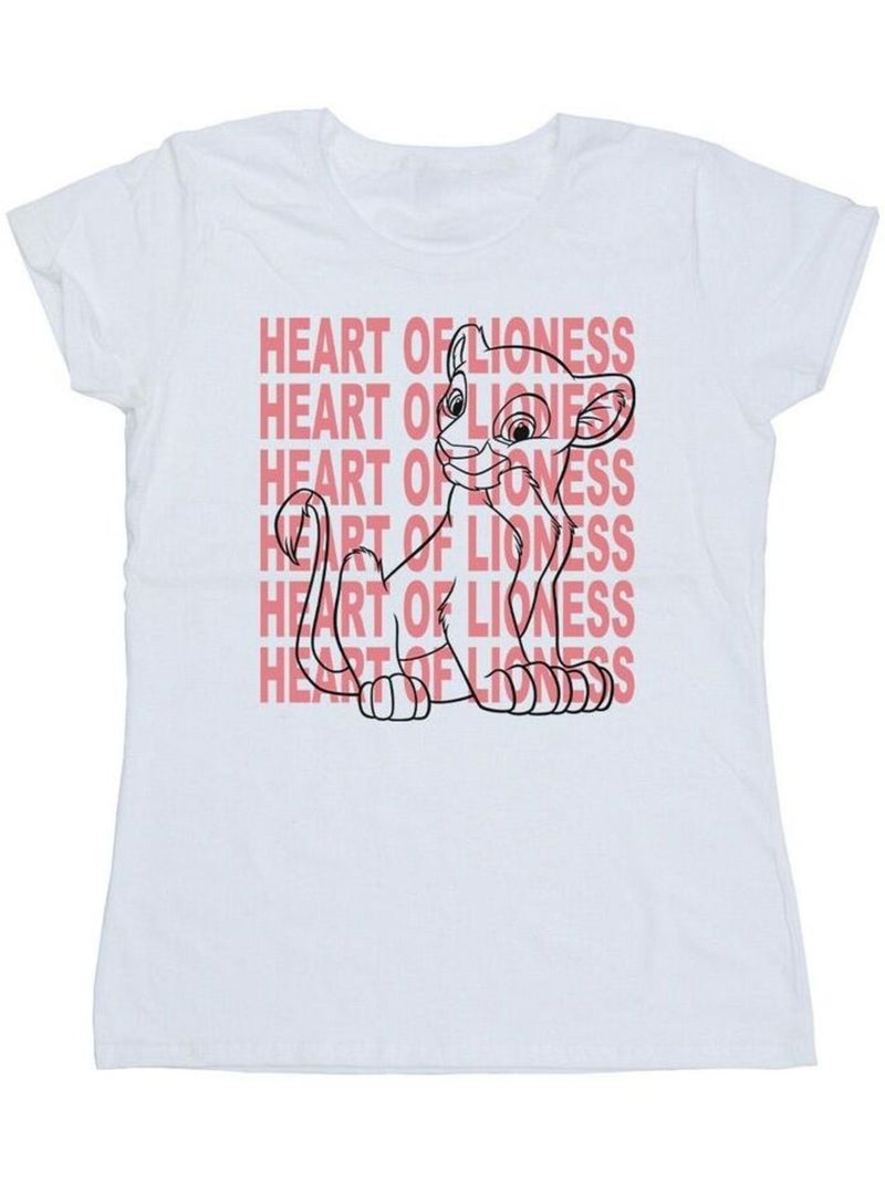Disney - T-shirt THE LION KING HEART OF A LIONESS Blanc - Kiabi