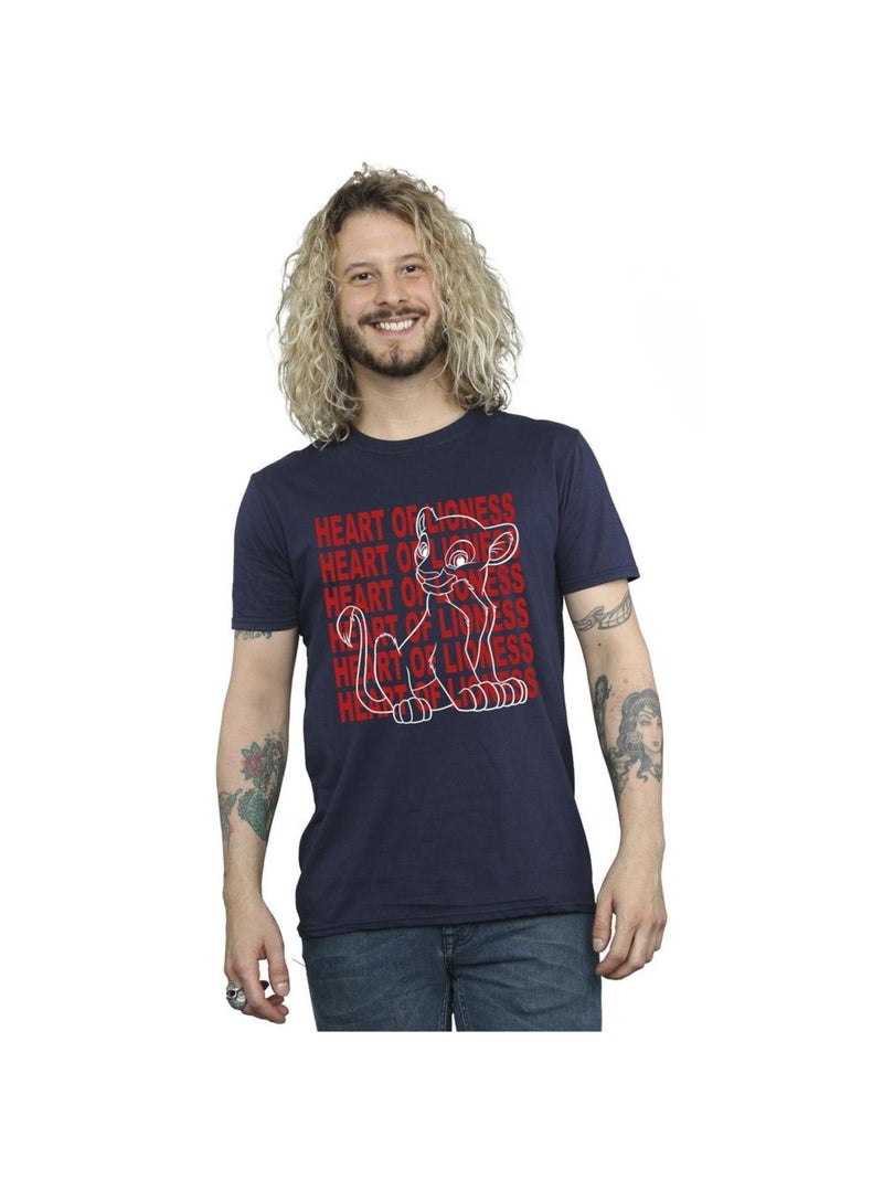 Disney - T-shirt THE LION KING HEART OF A LIONESS Bleu marine - Kiabi