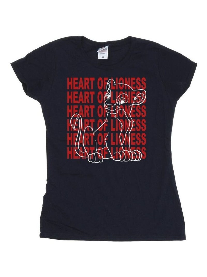 Disney - T-shirt THE LION KING HEART OF A LIONESS Bleu marine - Kiabi