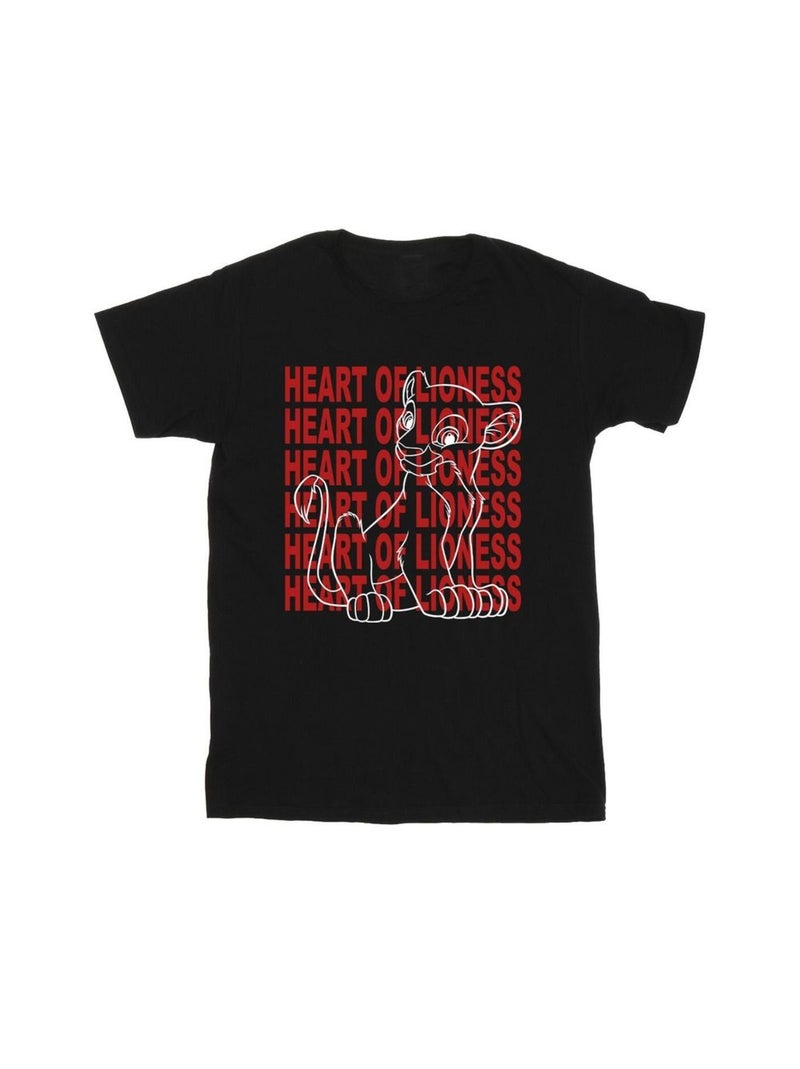 Disney - T-shirt THE LION KING HEART OF A LIONESS Noir - Kiabi