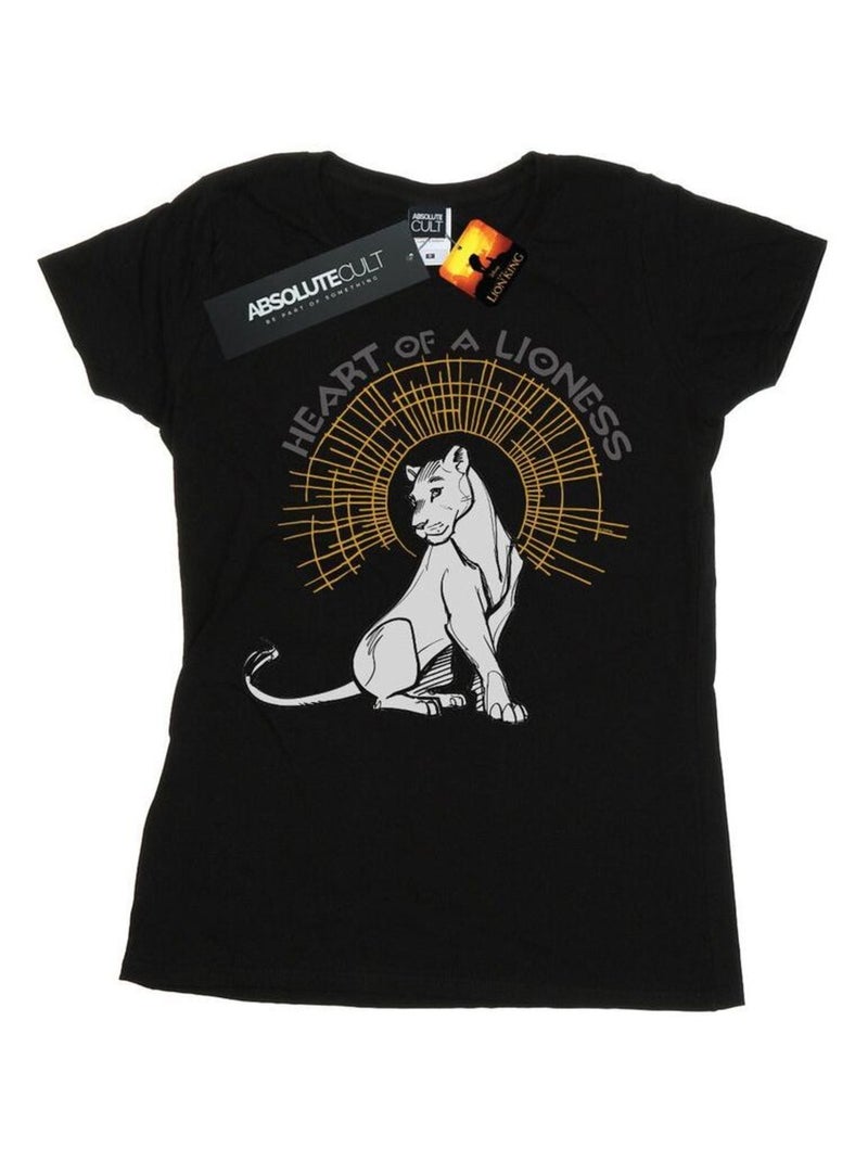 Disney - T-shirt THE LION KING HEART OF A LIONESS Noir - Kiabi