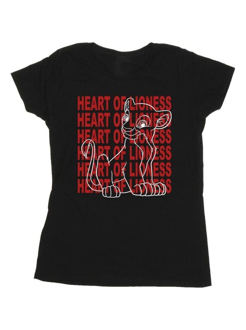 Disney - T-shirt THE LION KING HEART OF A LIONESS Noir - Kiabi