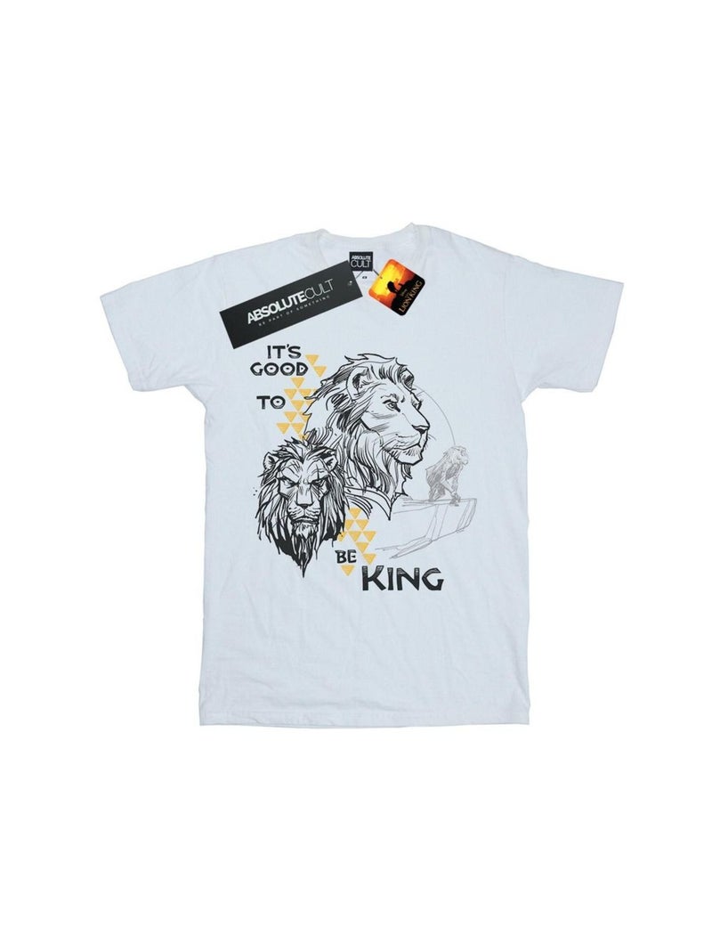 Disney - T-shirt THE LION KING IT'S GOOD TO BE KING Blanc - Kiabi