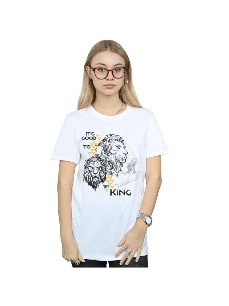 Disney - T-shirt THE LION KING IT'S GOOD TO BE KING Blanc - Kiabi