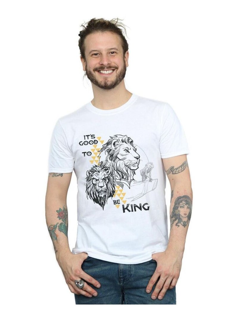 Disney - T-shirt THE LION KING IT'S GOOD TO BE KING Blanc - Kiabi