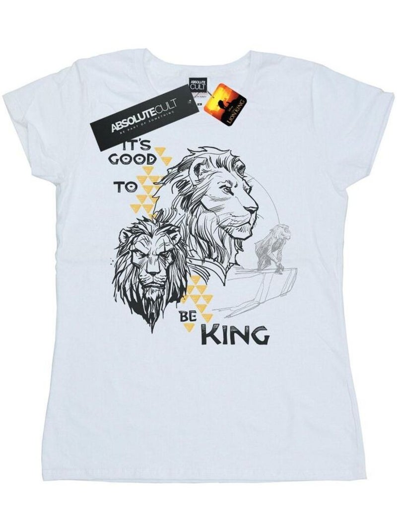 Disney - T-shirt THE LION KING IT'S GOOD TO BE KING Blanc - Kiabi
