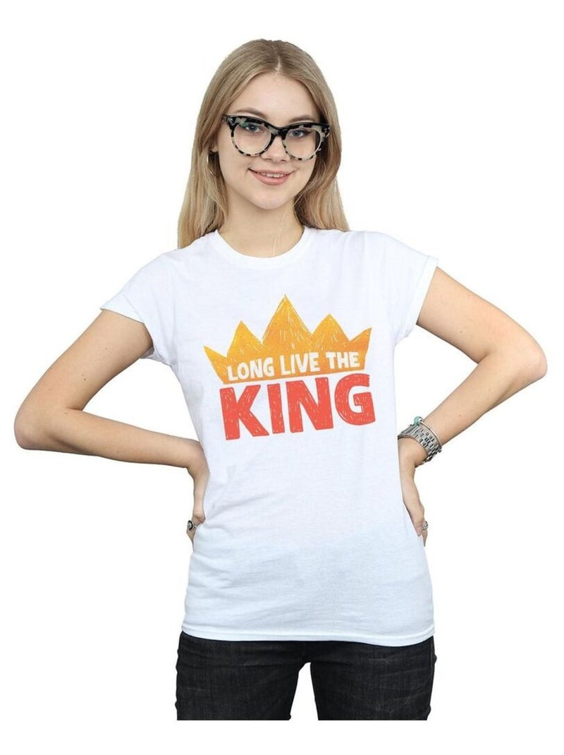 Disney - T-shirt THE LION KING LONG LIVE THE KING Blanc - Kiabi