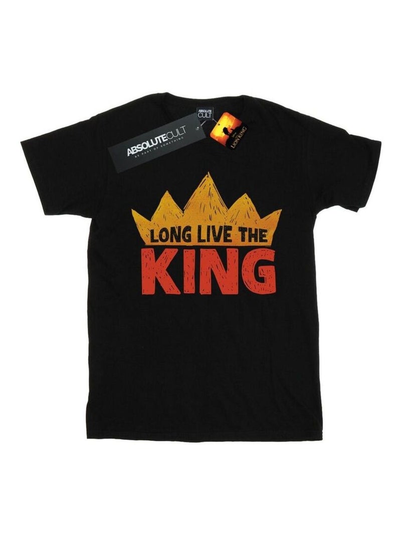 Disney - T-shirt THE LION KING LONG LIVE THE KING Noir - Kiabi