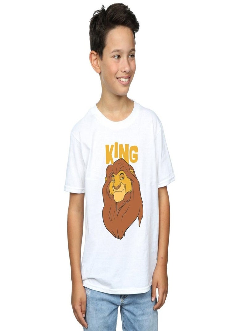 Disney - T-shirt THE LION KING MUFASA KING Blanc - Kiabi