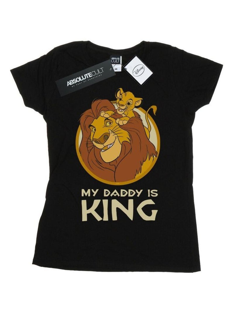 Disney - T-shirt THE LION KING MY DADDY IS KING Noir - Kiabi