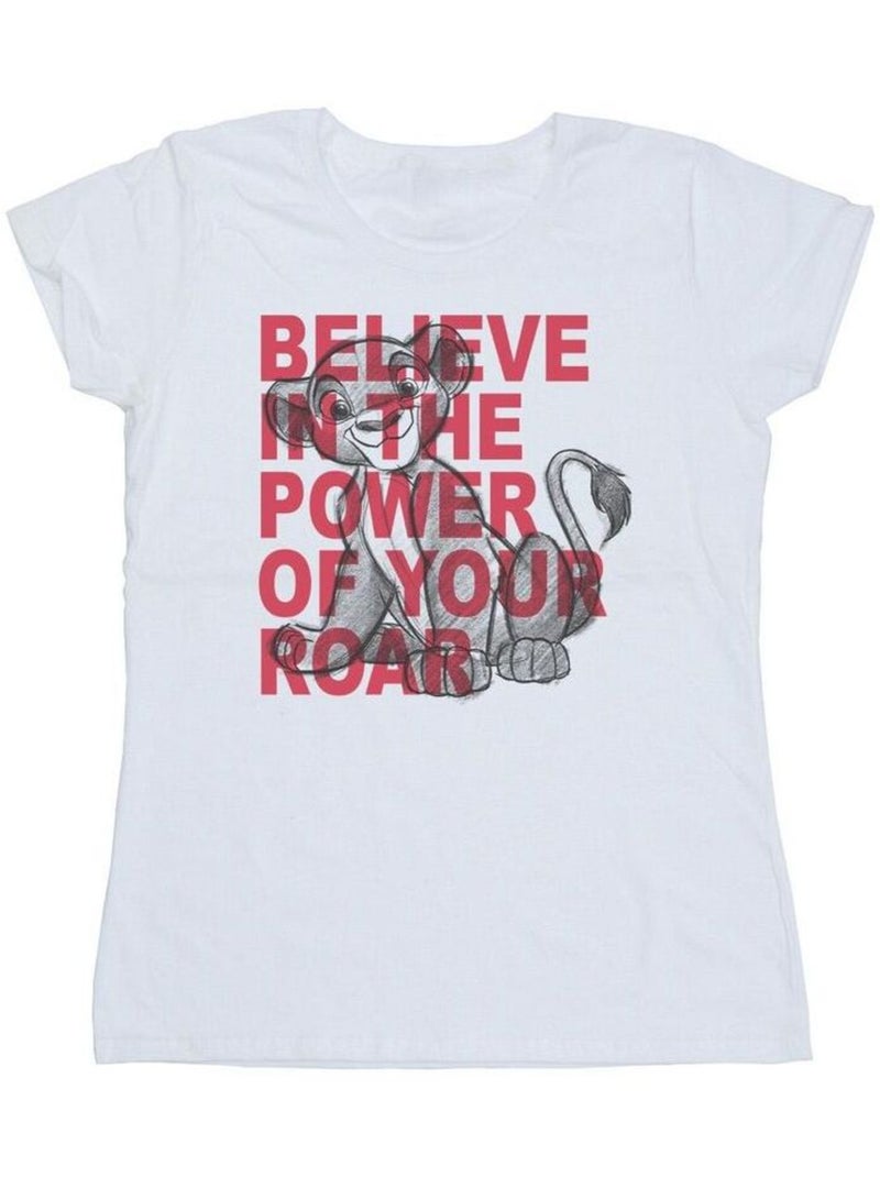 Disney - T-shirt THE LION KING POWER OF ROAR Blanc - Kiabi