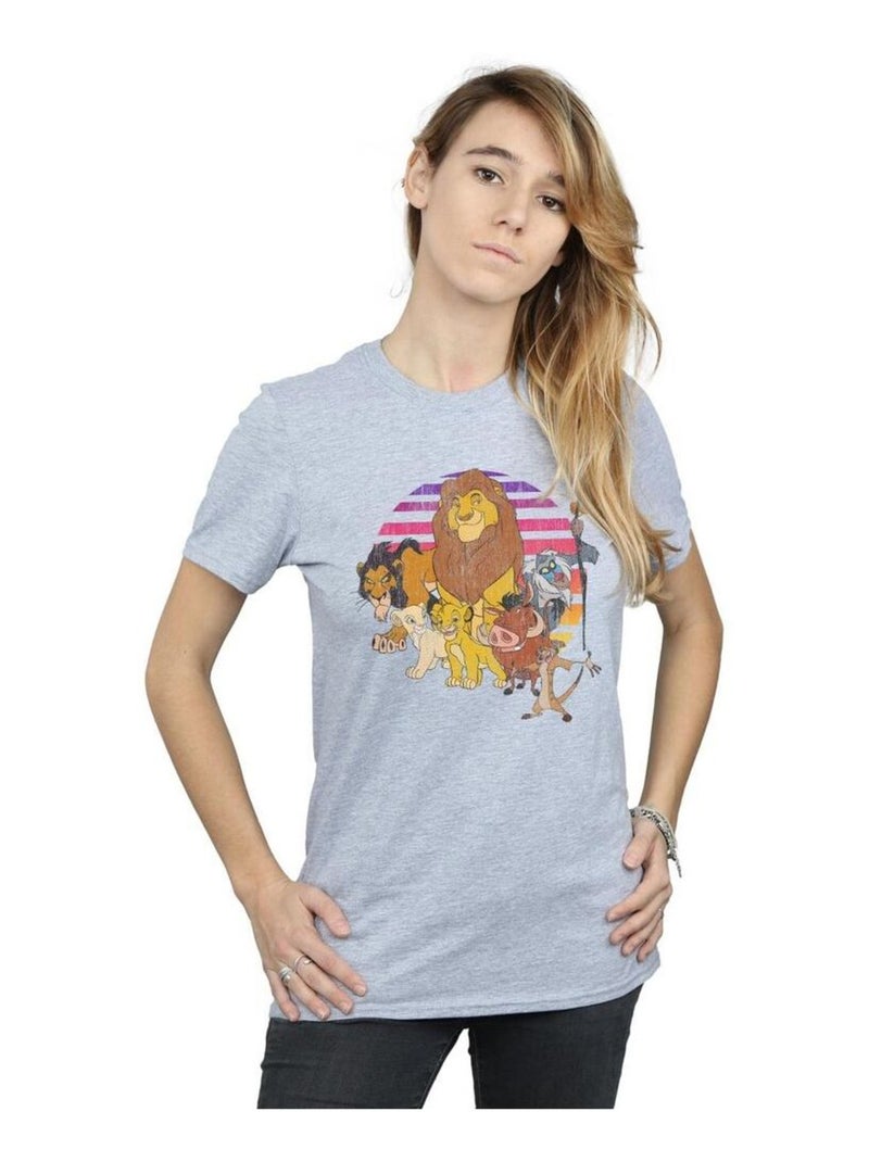 Disney - T-shirt THE LION KING PRIDE FAMILY Gris chiné - Kiabi