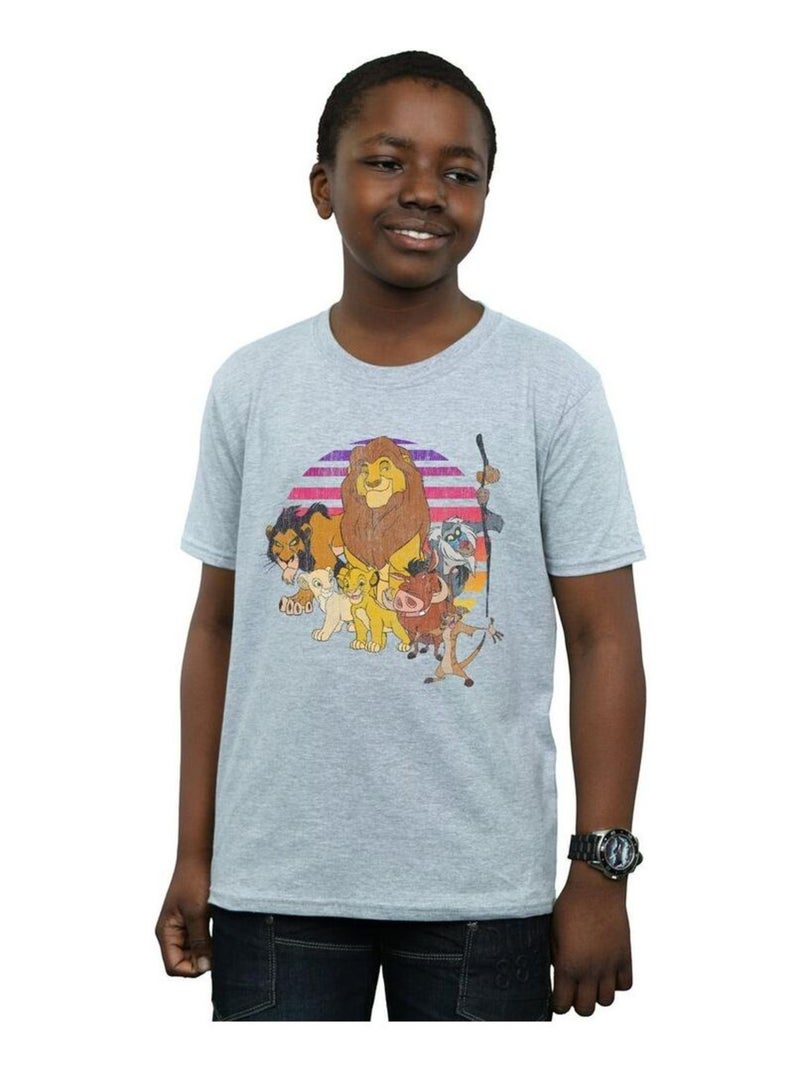 Disney - T-shirt THE LION KING PRIDE FAMILY Gris chiné - Kiabi
