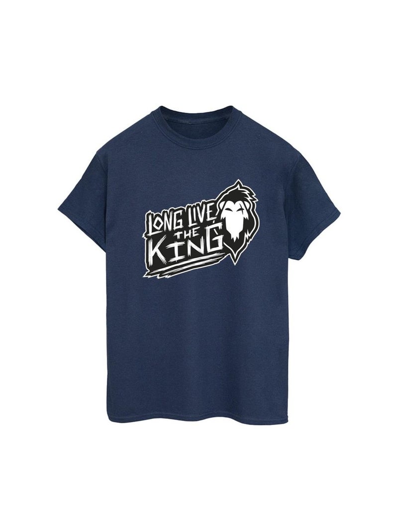 Disney - T-shirt THE LION KING THE KING Bleu marine - Kiabi