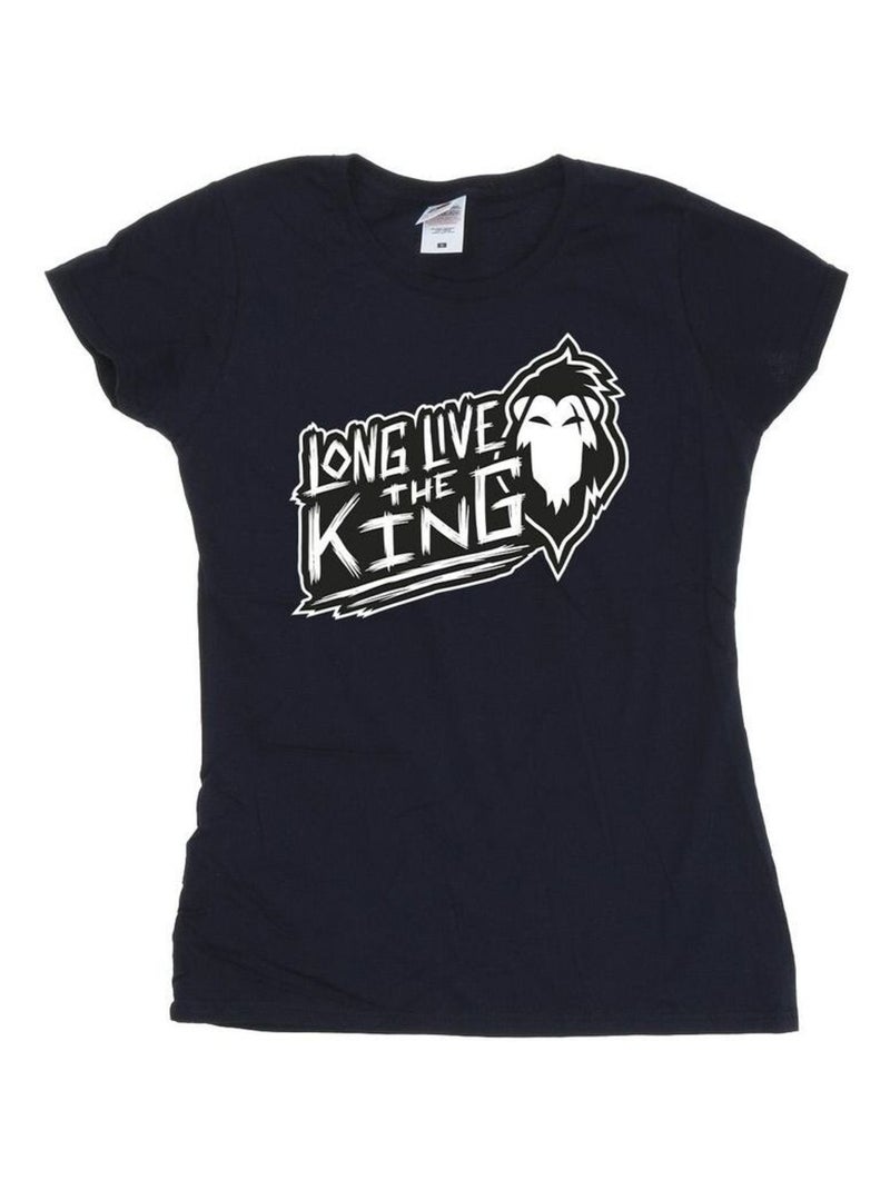 Disney - T-shirt THE LION KING THE KING Bleu marine - Kiabi
