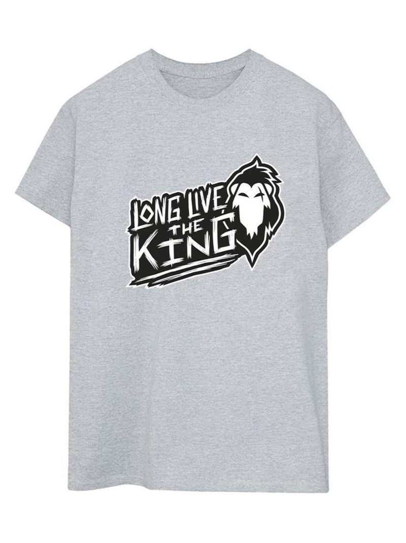 Disney - T-shirt THE LION KING THE KING Gris chiné - Kiabi