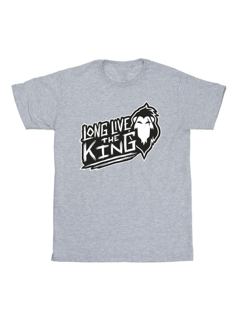 Disney - T-shirt THE LION KING THE KING Gris chiné - Kiabi