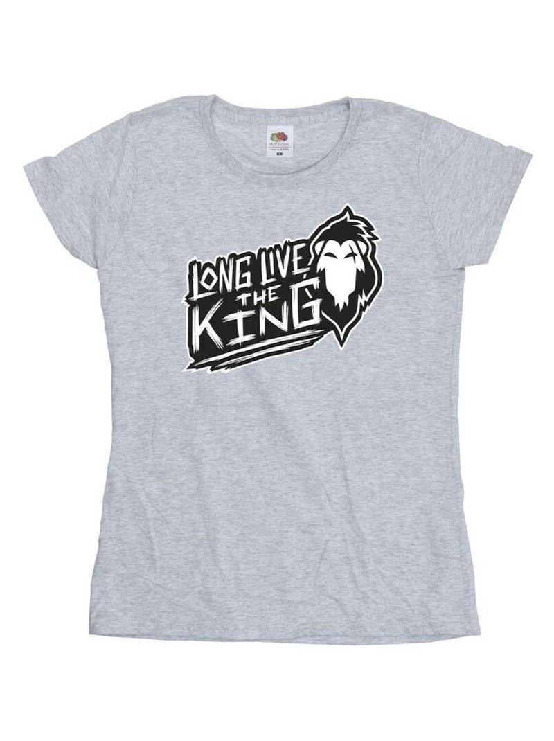 Disney - T-shirt THE LION KING THE KING Gris chiné - Kiabi