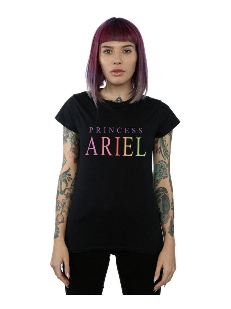Disney - T-shirt THE LITTLE MERMAID ARIEL GRAPHIC Noir - Kiabi