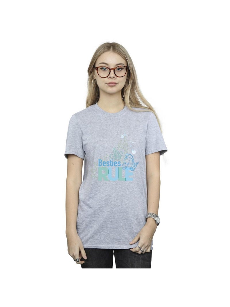 Disney - T-shirt THE LITTLE MERMAID BESTIES Gris chiné - Kiabi