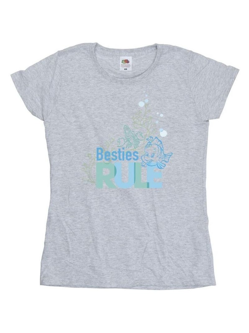 Disney - T-shirt THE LITTLE MERMAID BESTIES Gris chiné - Kiabi