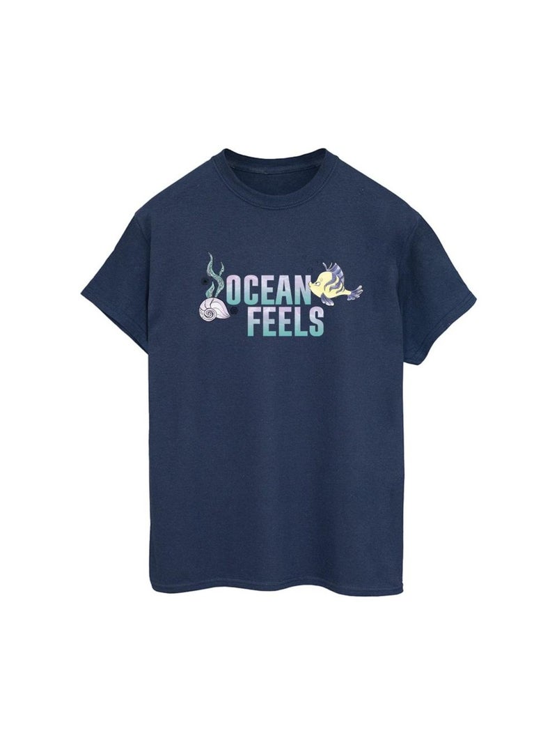 Disney - T-shirt THE LITTLE MERMAID Bleu marine - Kiabi