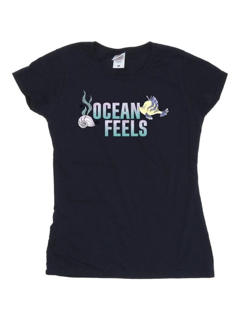 Disney - T-shirt THE LITTLE MERMAID Bleu marine - Kiabi