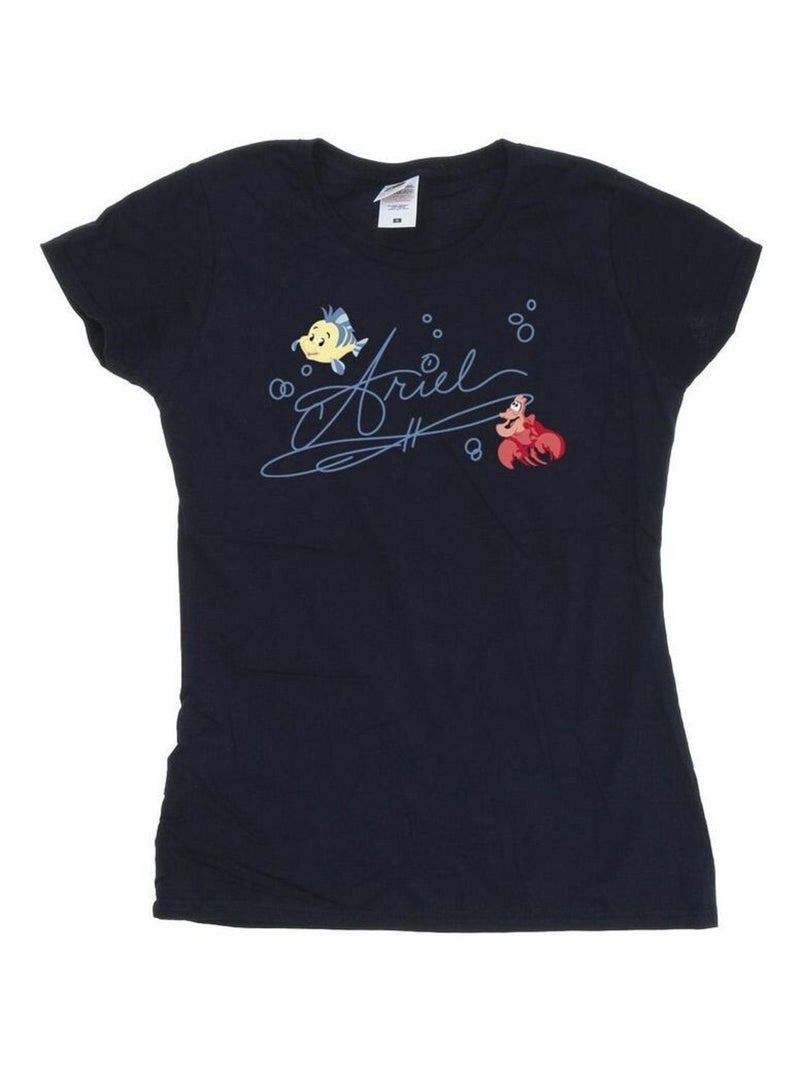 Disney - T-shirt THE LITTLE MERMAID Bleu marine - Kiabi