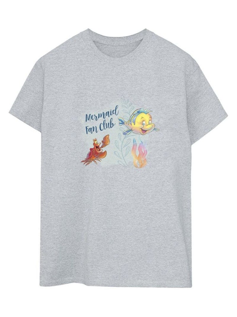 Disney - T-shirt THE LITTLE MERMAID CLUB Gris chiné - Kiabi