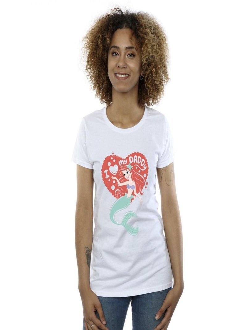 Disney - T-shirt THE LITTLE MERMAID DADDY Blanc - Kiabi